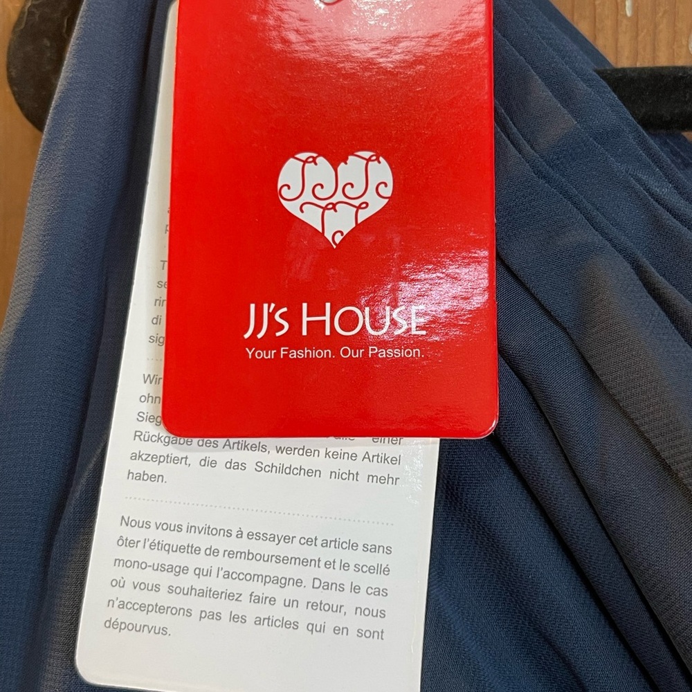 JJs House Blue Gown, One Shoulder - Picture 3 of 14